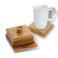 Eco Bamboo Coaster Set